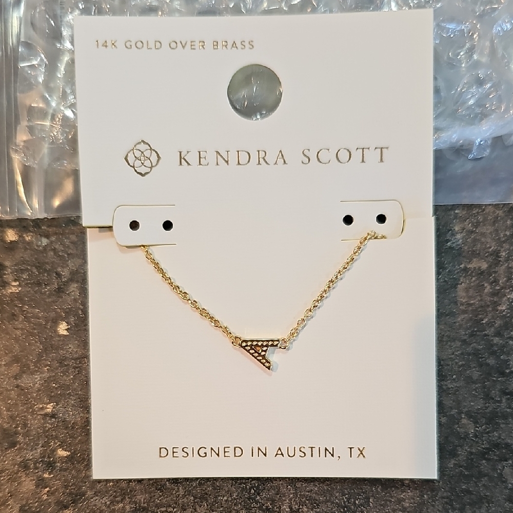 Kendra Scott Gold Geometric Initial Necklace